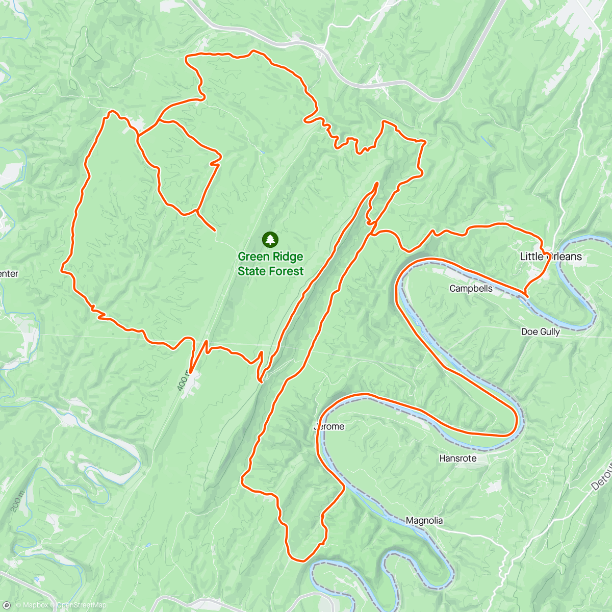 Map of the activity, JAMSQUAD Gravel Camp Day 2