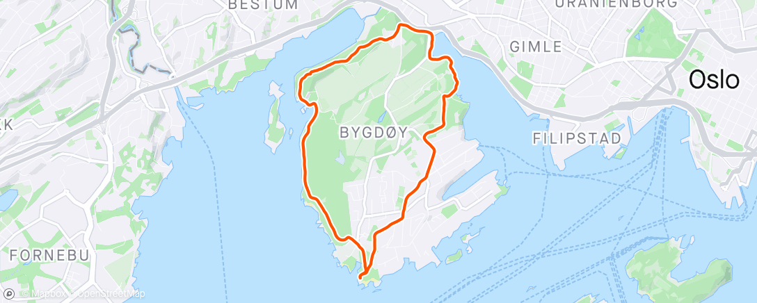 Karte der Aktivität „Run #2 i Oslo løpefestival / 7,5k / organdonasjon”