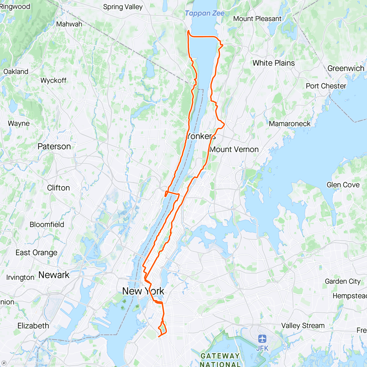 Map of the activity, Mixed 4 hour loop