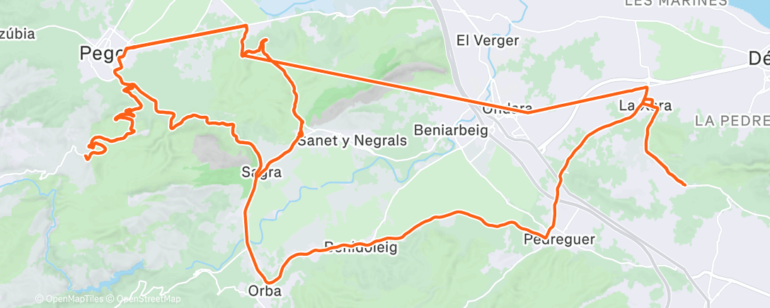 Map of the activity, Morning Ride