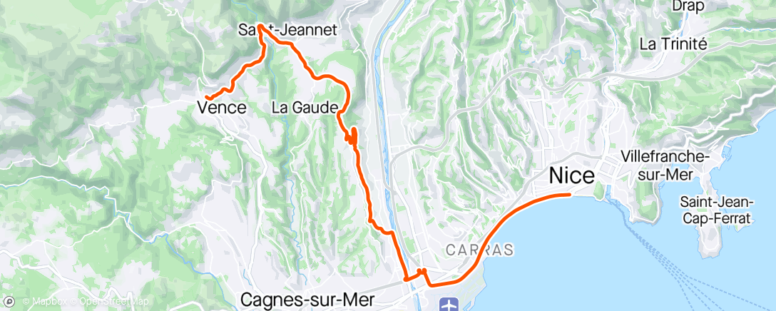 Map of the activity, ROUVY - Nice | French Rivera: Cote d'Azur - Bouyon - Suy Blanc