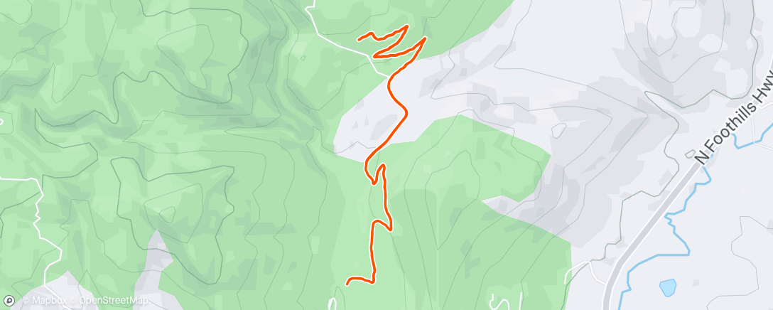Map of the activity, Morning Trail Run