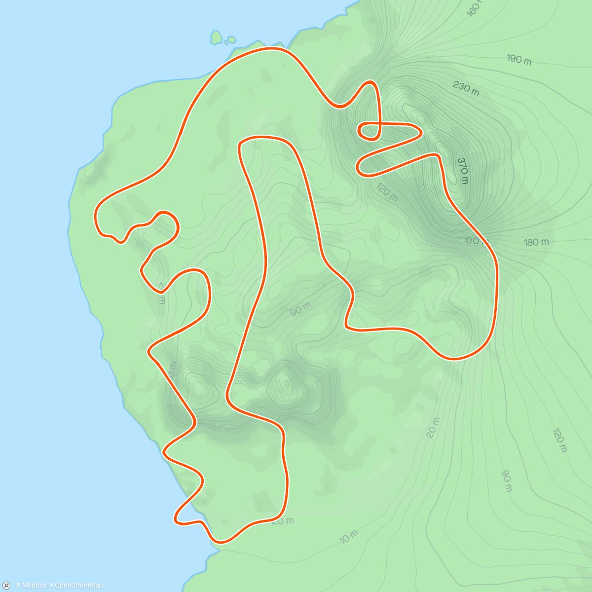 Carte de l'activité Zwift - Orange Unicorn in Watopia