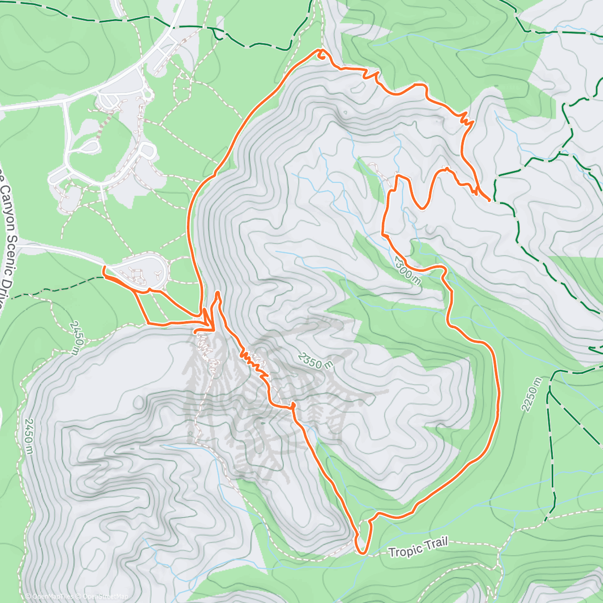 Карта физической активности (Afternoon Hike)