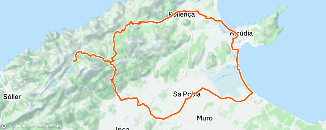 Map of the activity, Goodwin Mallorca mountain day