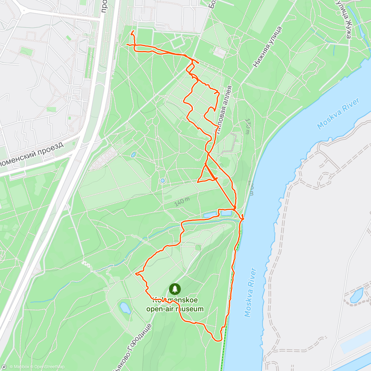 Map of the activity, Afternoon Walk