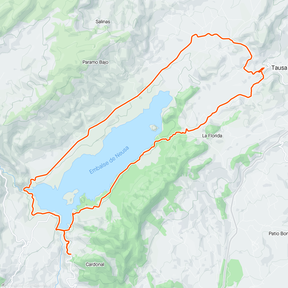 Mapa de la actividad, Neusa - Tausa Viejo 🌲 GRVL