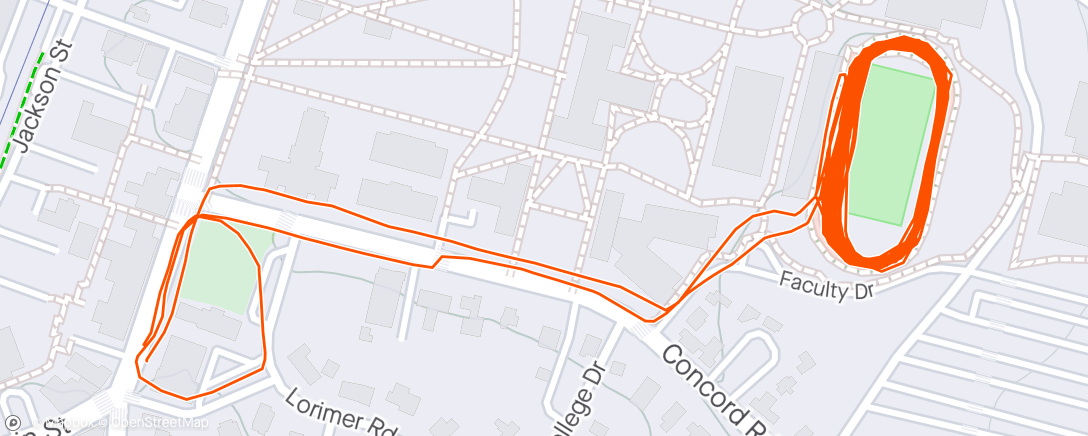 Map of the activity, Cruise intervals