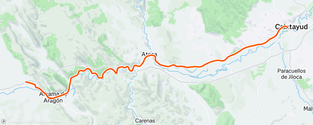 Map of the activity, Bicicleta por la mañana