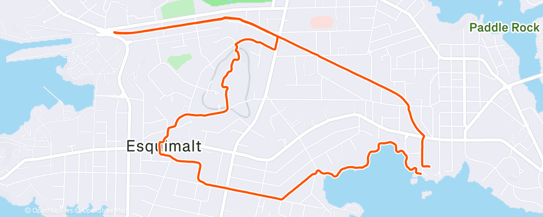 Map of the activity, Afternoon Run