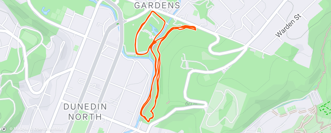 Map of the activity, Morning Run
