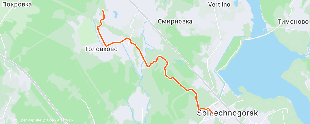 Map of the activity, Утренний велозаезд