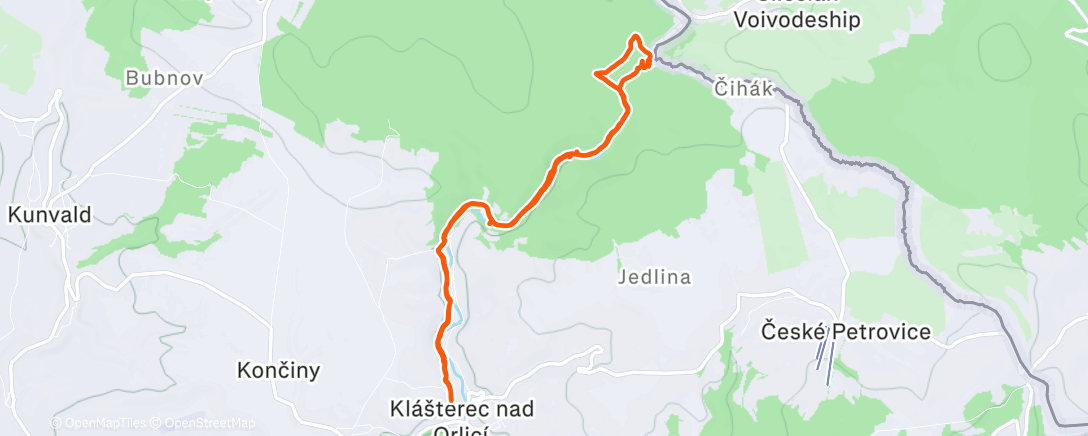 Map of the activity, Morning Run