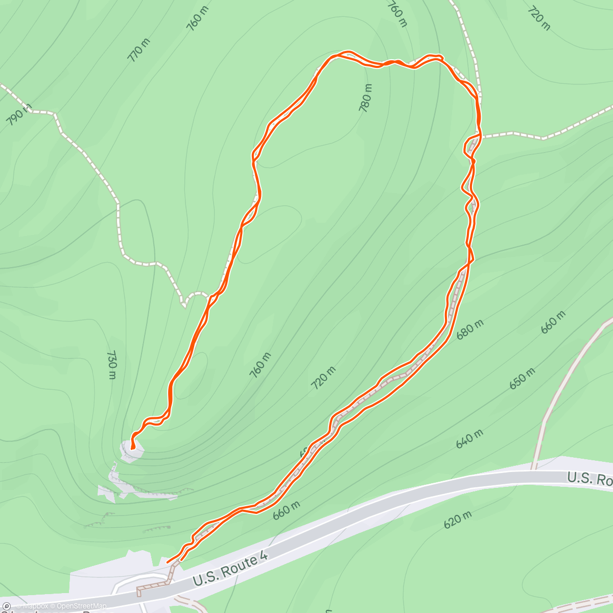 Map of the activity, Deers Leap