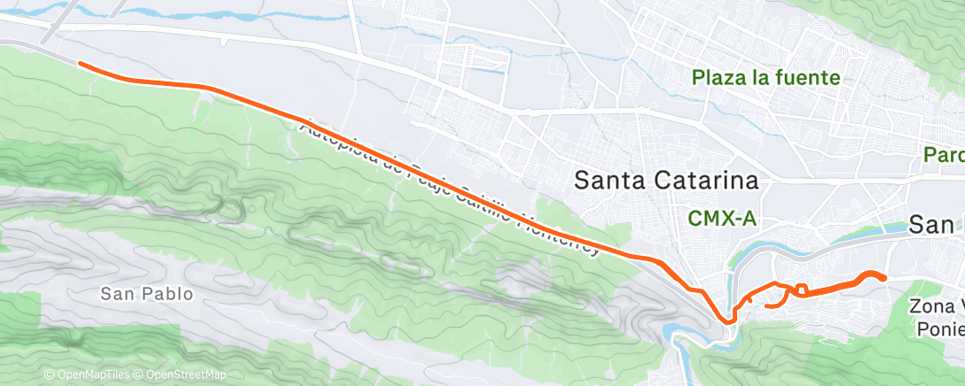 Map of the activity, Cycling