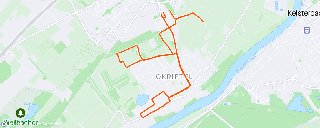 Map of the activity, easy morning run 🥰
