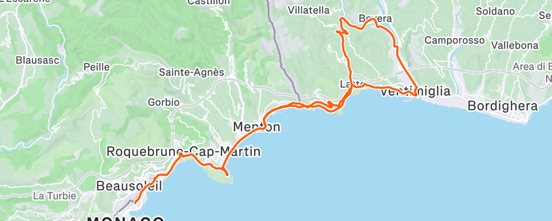 Карта физической активности (Morning Ride)