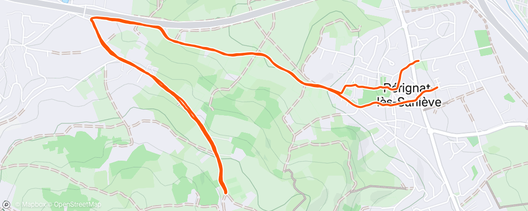 Map of the activity, Course à pied dans l'après-midi