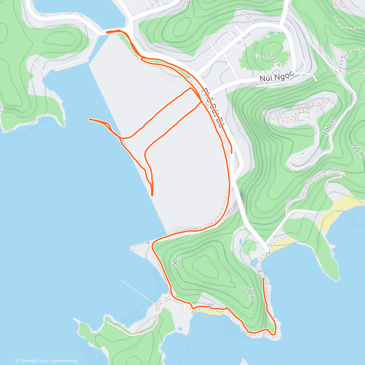 Map of the activity, Cat Ba Vietnam Run