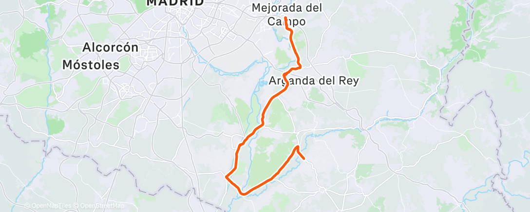 Map of the activity, Vuelta ciclista por la mañana