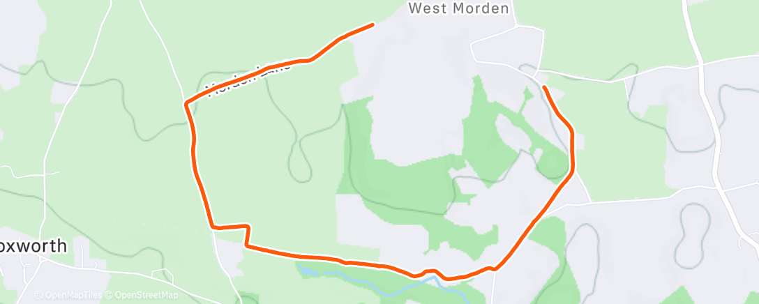 Map of the activity, Afternoon Walk