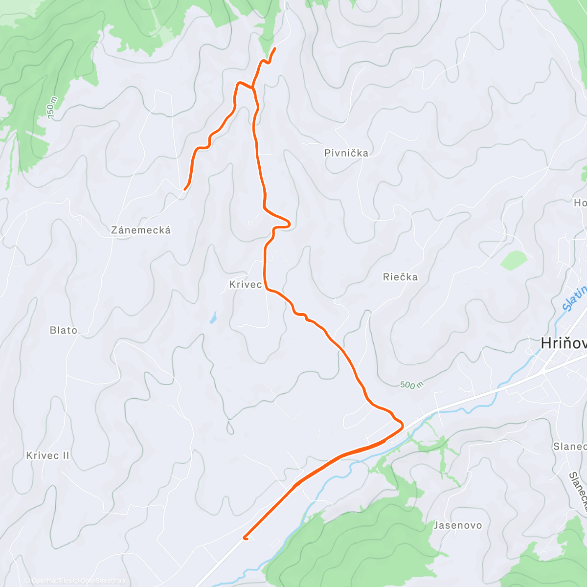 Peta aktivitas, Hriňová DC