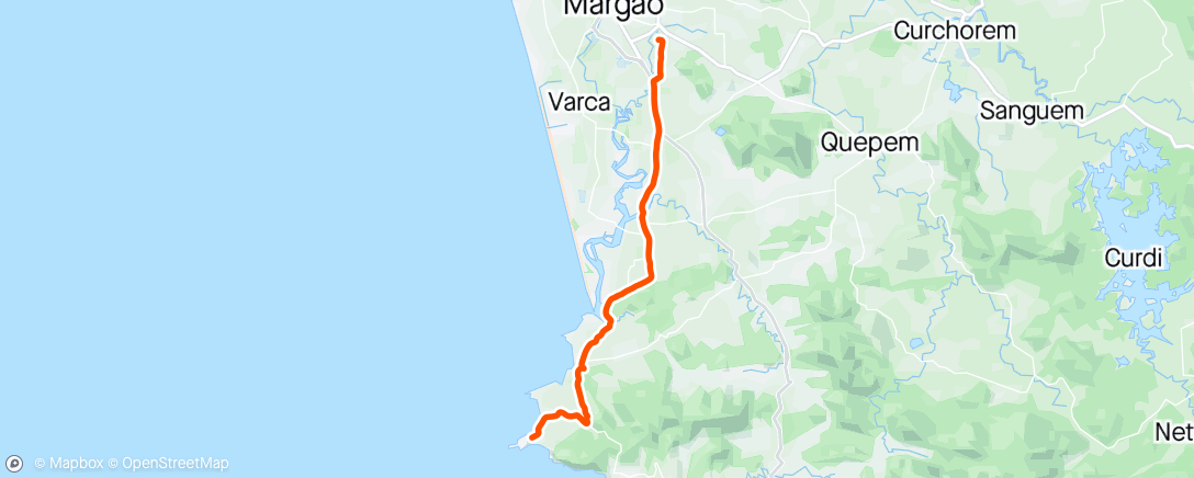 Map of the activity, Ride #044 - Cabo de Rama