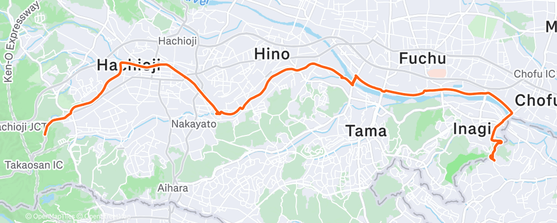 Map of the activity, 午後のライド