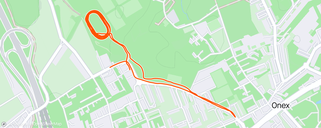 Map of the activity, Evening Run - Seuil #2 - 8x800m / 4x400m