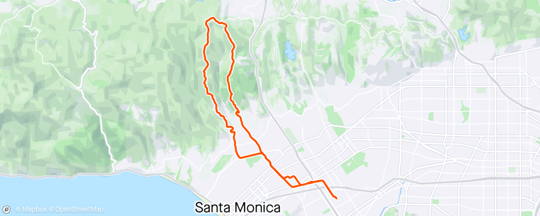 Map of the activity, First time going uphill again