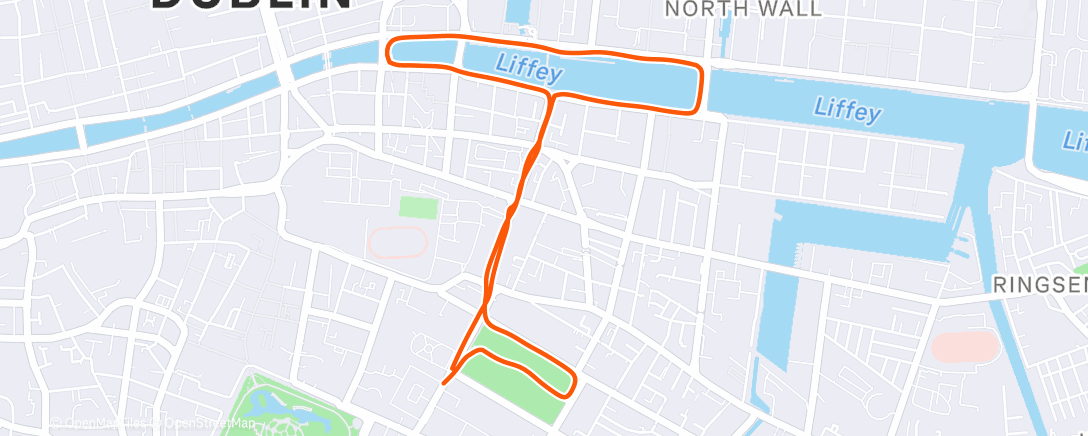 Map of the activity, Lunch Run