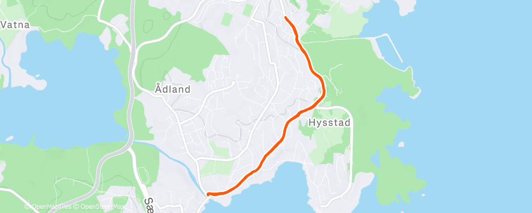 Map of the activity, Afternoon Run