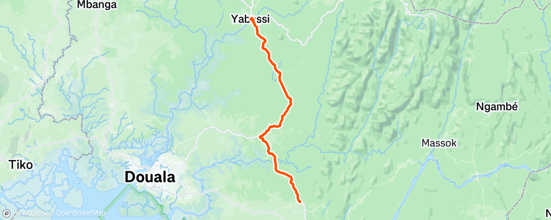 Map of the activity, Etapa 138 Logbadjeck-Yabassi