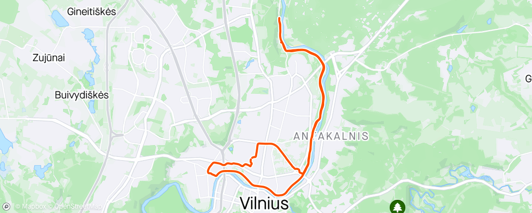 Map of the activity, Riedučiai Vilnius