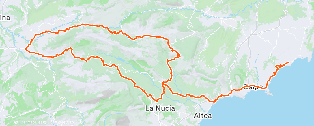 Mappa dell'attività Cycling