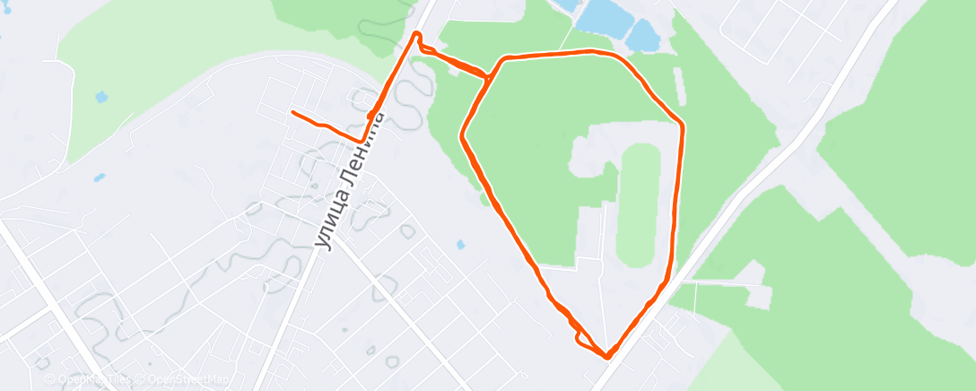 Map of the activity, Вечерний забег