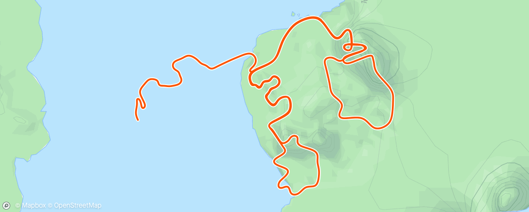 「Zwift - Loop de Loop in Watopia」活動的地圖