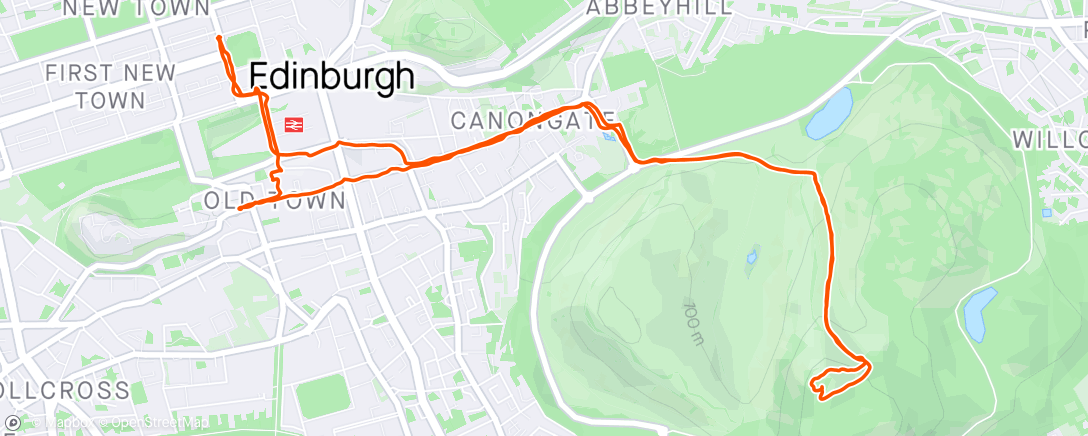 Map of the activity, Arthur’s Seat
