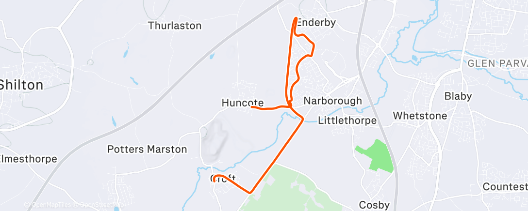 Map of the activity, Lunch Run