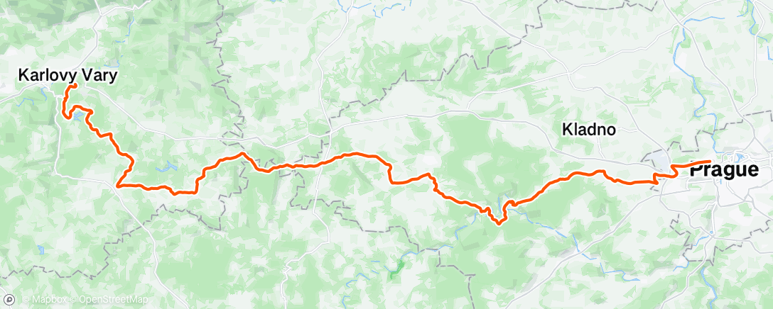 Map of the activity, Chzech tour stage 1
