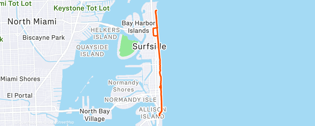 Map of the activity, Lunch Run