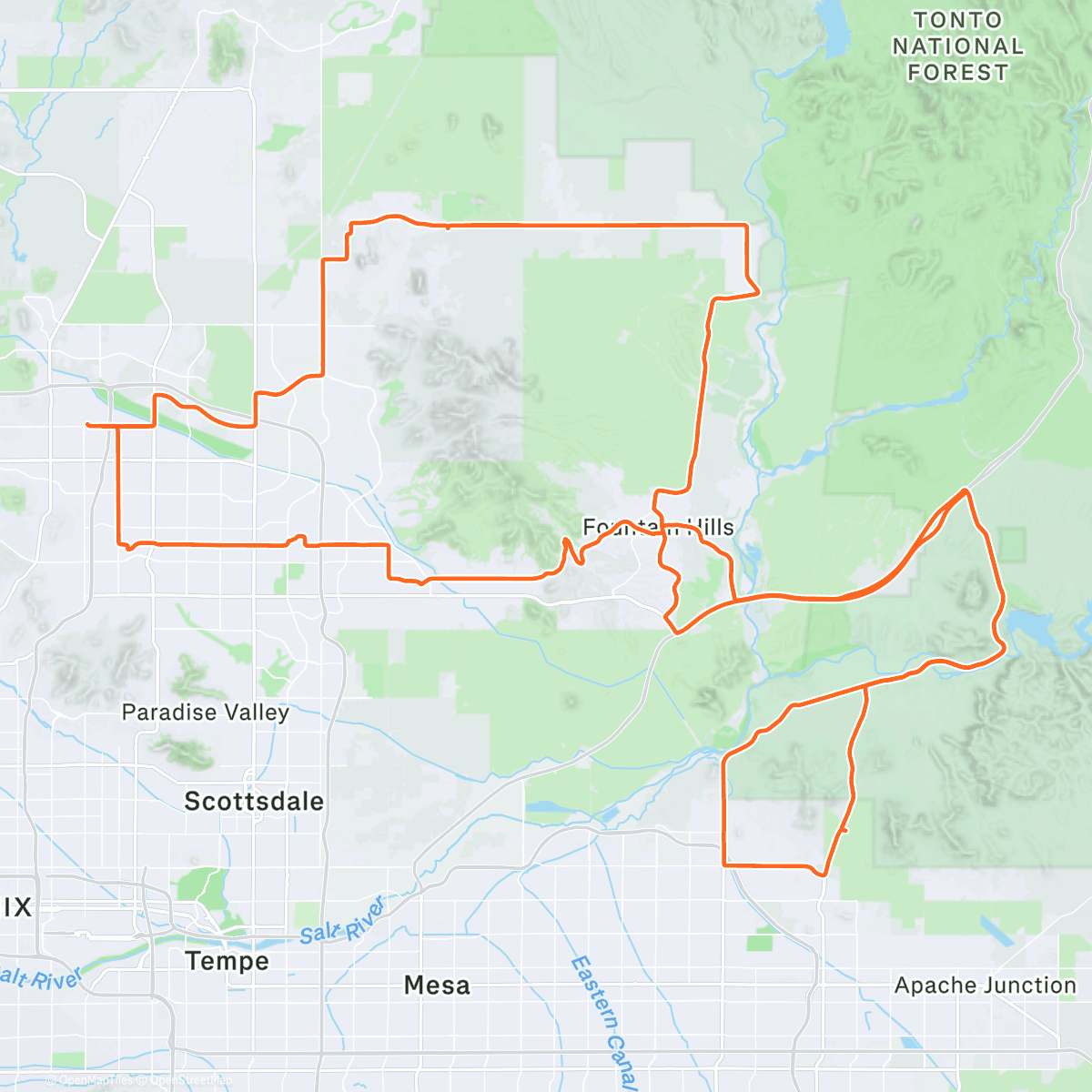 Map of the activity, AZ Rouleur week 200k