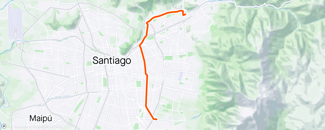 Map of the activity, Vuelta ciclista vespertina