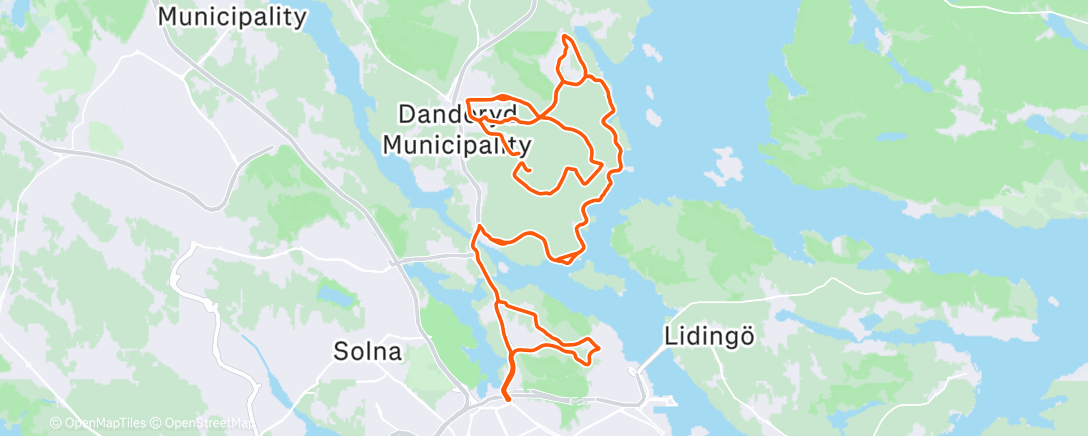 Map of the activity, Morning Ride , cool ❄️, slippery roads, But finally some sun ☀️