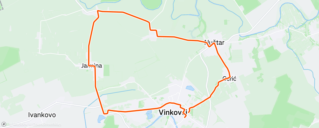 Map of the activity, Morning Ride
