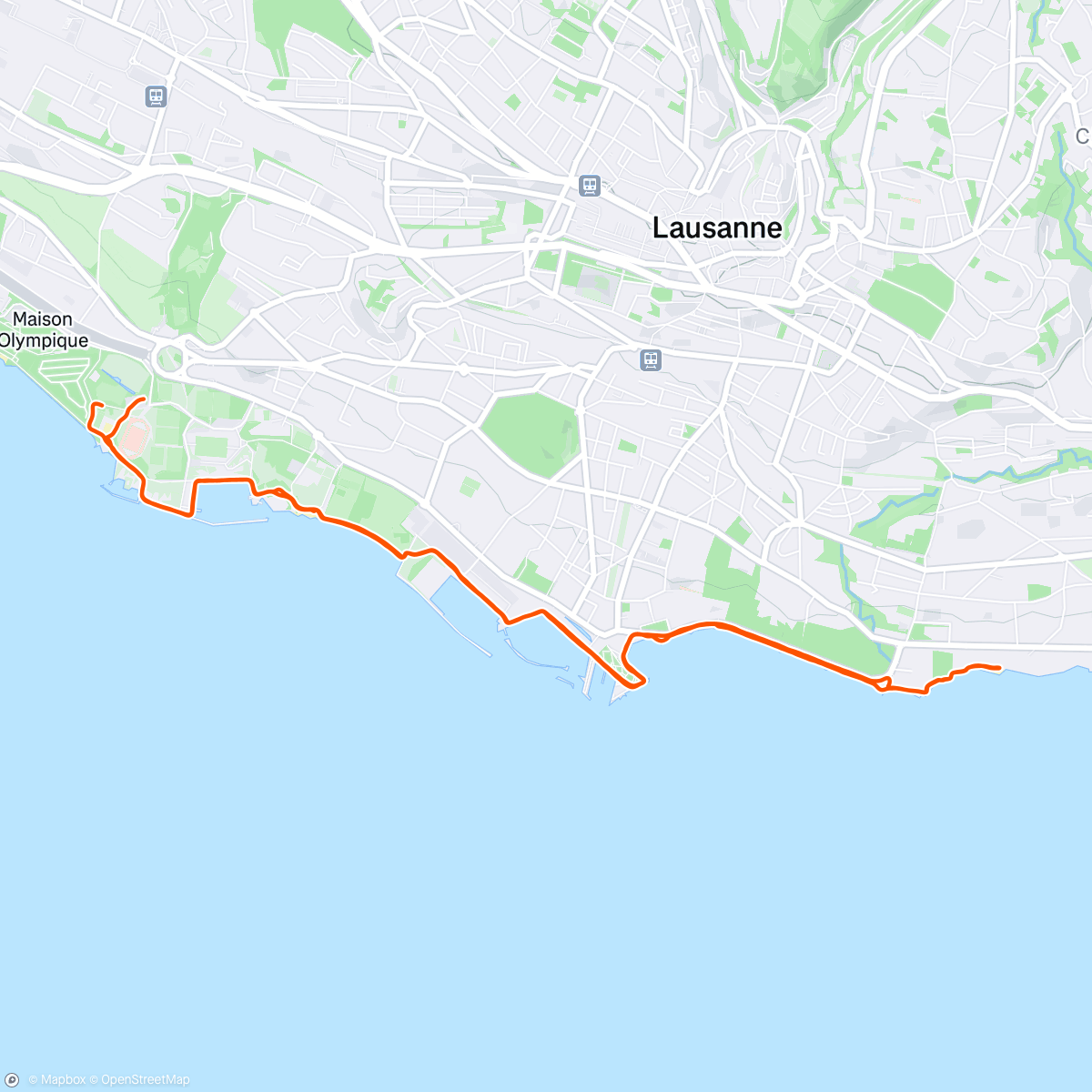 Map of the activity, Lunch Run