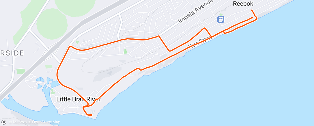 Map of the activity, Morning Run