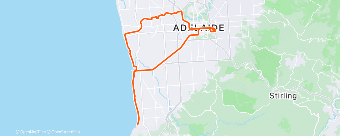 Map of the activity, Sortie vélo le matin