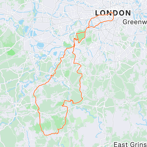 London to Box Hill 137.8 km Road Cycling Route on Strava