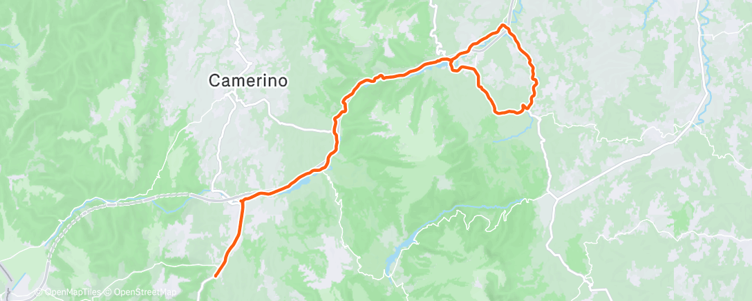 Map of the activity, Pedalata mattutina